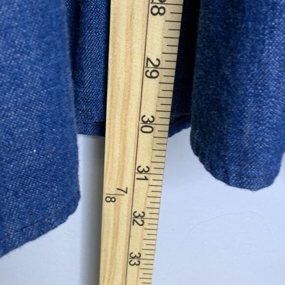 VTG Womens Denim Tiered Prairie Skirt Corset Yoke Western Cowgirl Cottagecore - Picture 13 of 13